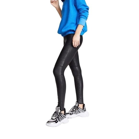 Spanx Faux Leather Moto Leggings S - Picture 1 of 4